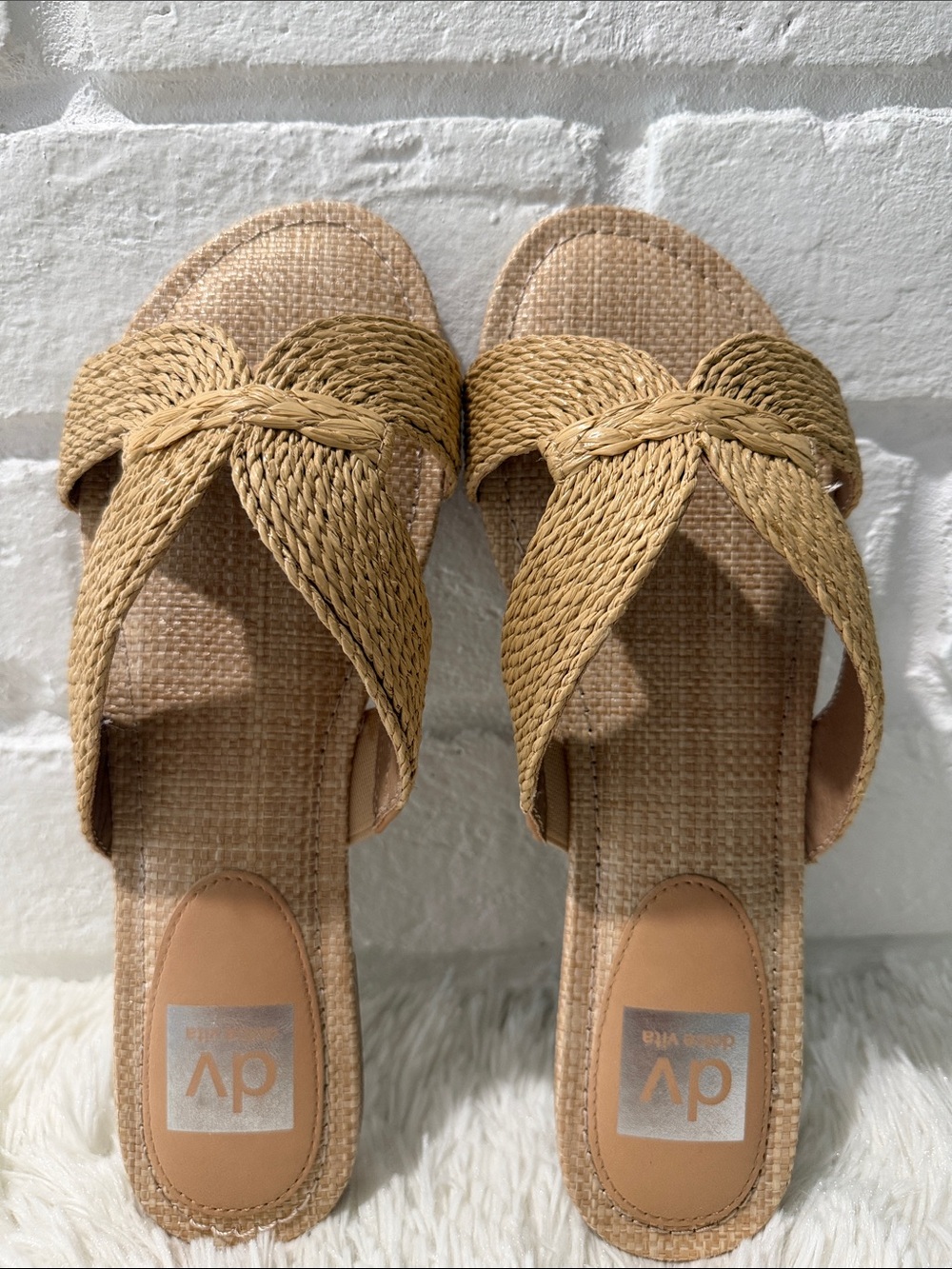 Tan Braided Slide Sandals - Women's Casual Slip-On